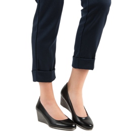 Décolleté classiche sulla zeppa VINCEZA nero 1