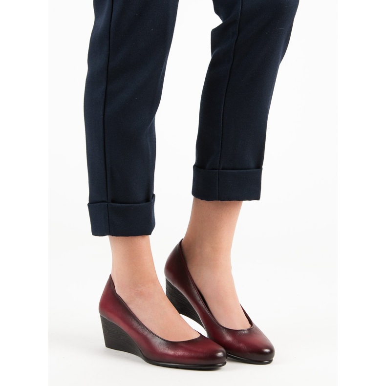 Décolleté classiche sulla zeppa VINCEZA rosso 1