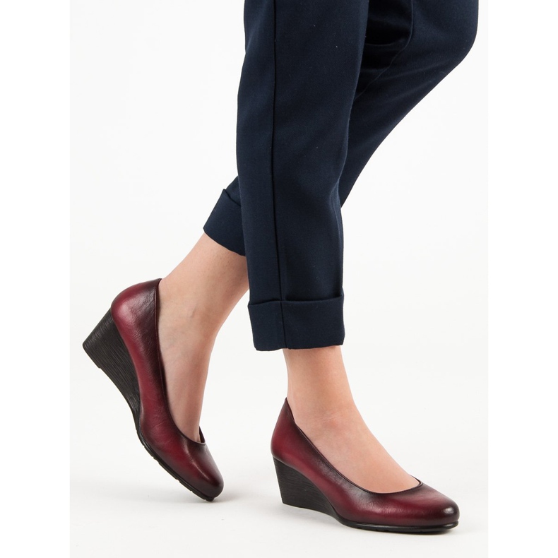 Décolleté classiche sulla zeppa VINCEZA rosso 2