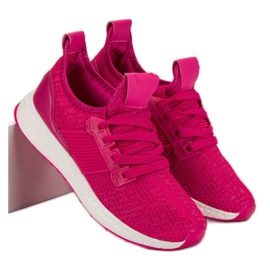 Scarpe sportive slip-on rosa 2