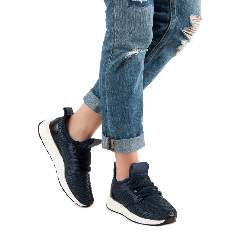 Scarpe sportive slip-on blu 2