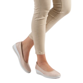 Comer Ballerine beige su zeppa 2