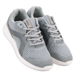 Ax Boxing Calzature sportive in tessuto grigio 2