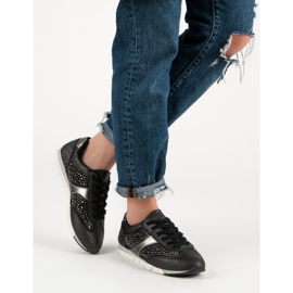 Kylie Scarpe sportive con cristalli nero 1