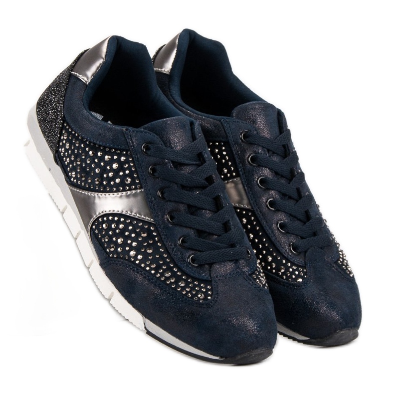 Kylie Scarpe sportive con cristalli blu 2