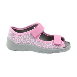 Scarpe per bambini Befado 969X092 rosa grigio 1
