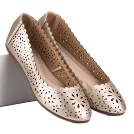 VINCEZA ballerine traforate giallo 1