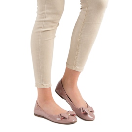 Ballerine laccate con fiocco VINCEZA rosa 2