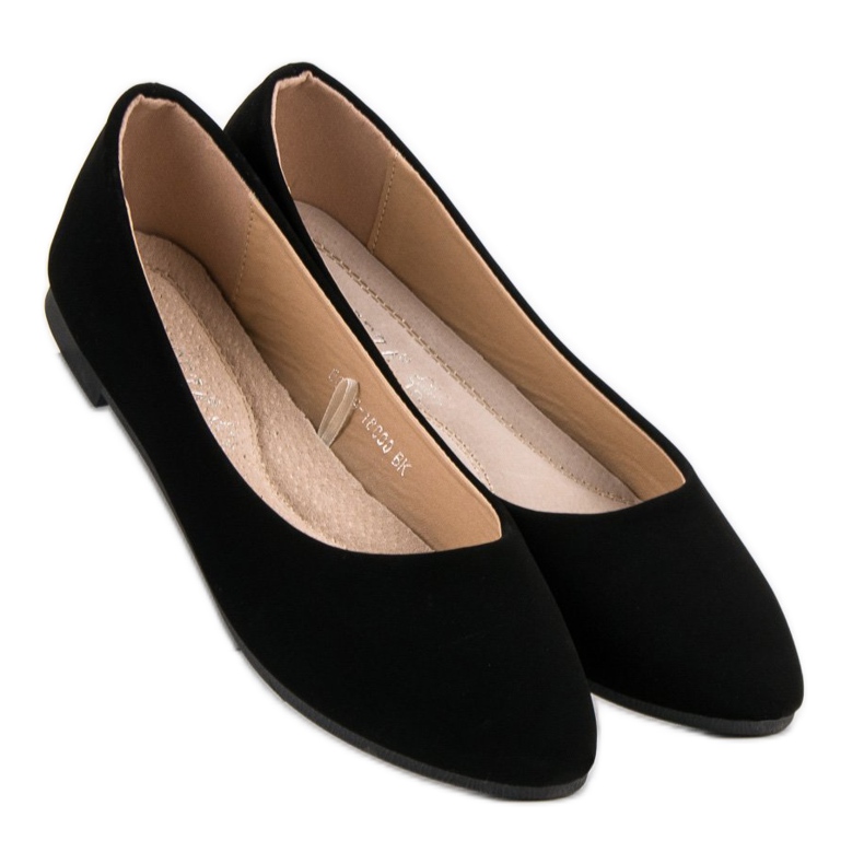 Ballerine classiche VINCEZA in camoscio nero 1
