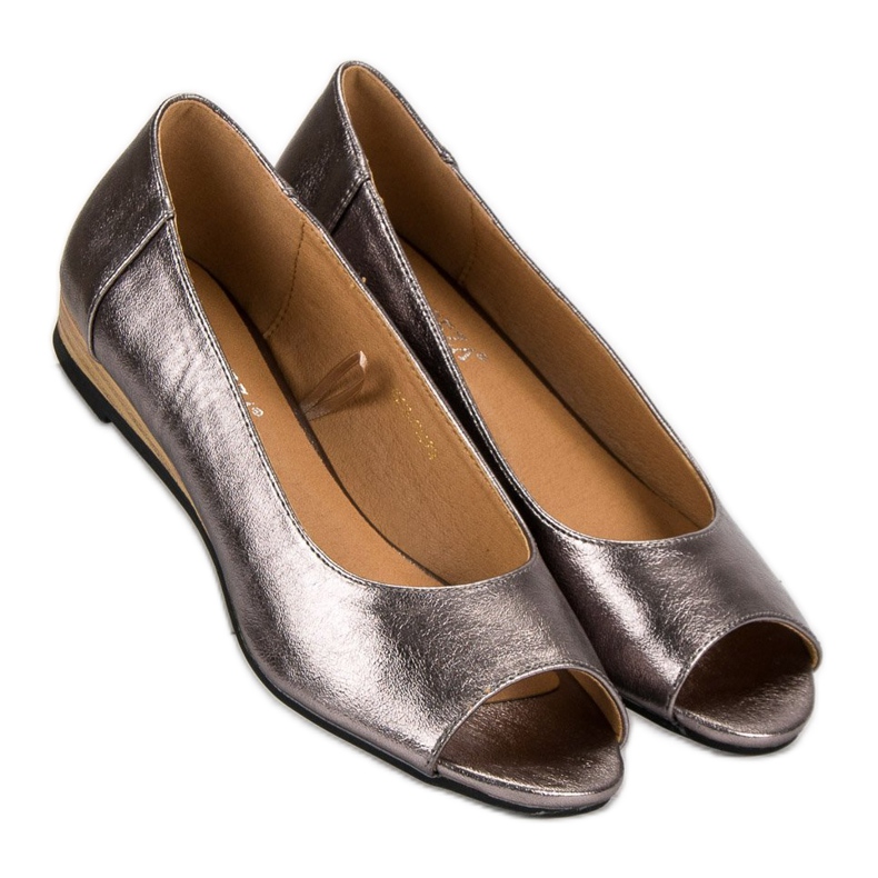 Ballerine Open Toe VINCEZA grigio 1