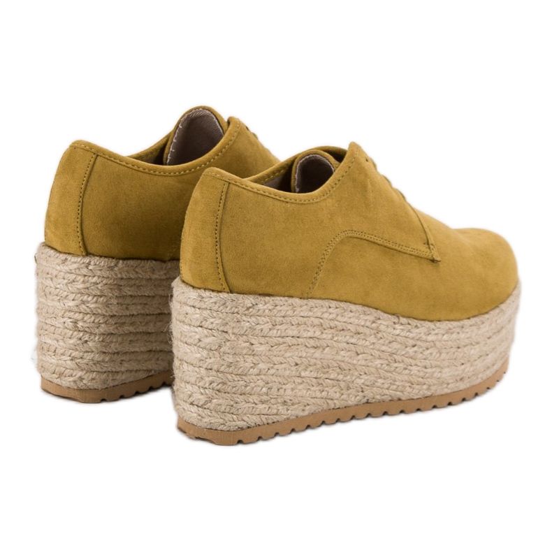 Corina Espadrillas stringate alla moda giallo 1