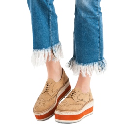 Corina Scarpe con zeppa alla moda marrone 1