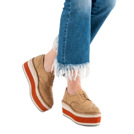 Corina Scarpe con zeppa alla moda marrone 2