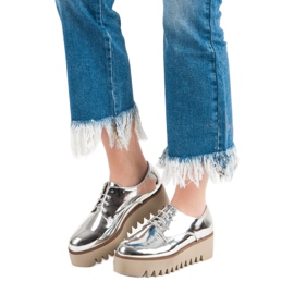 Corina Scarpe argentate con protezione grigio 1