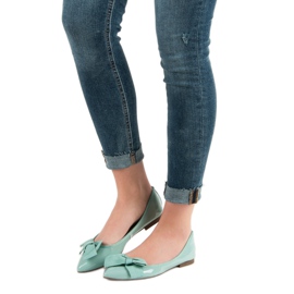Corina Ballerine Laccate Con Fiocco verde 1