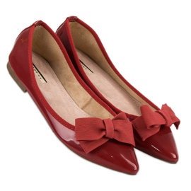 Corina Ballerine Laccate Con Fiocco rosso 1