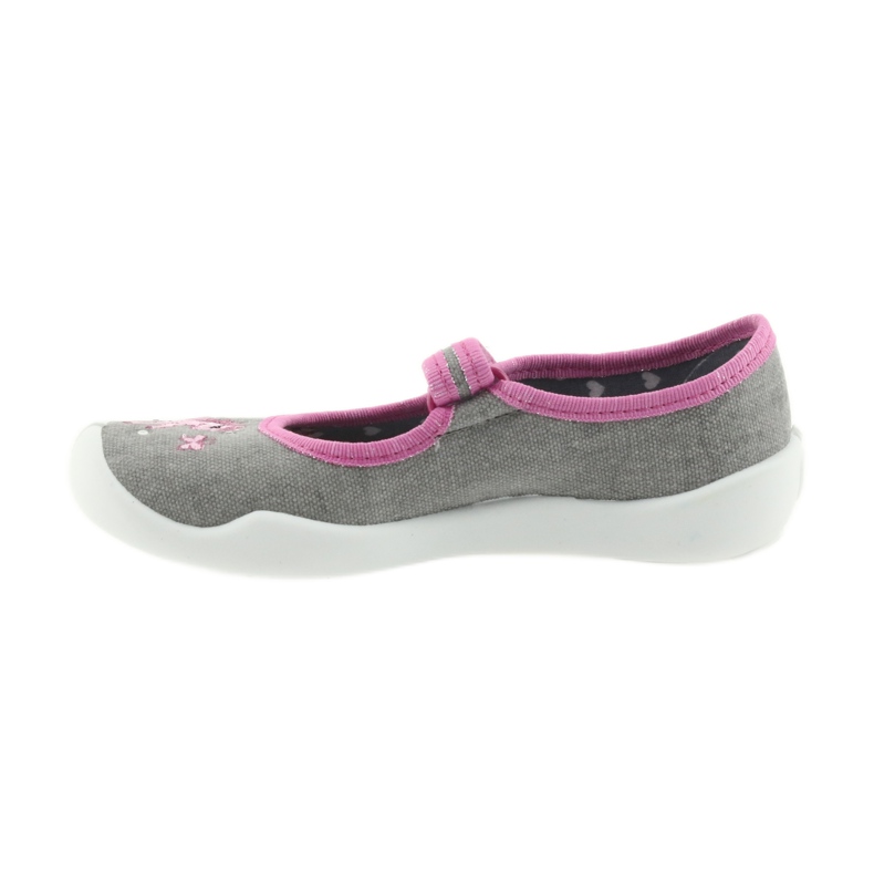 Pantofole Befado scarpe per bambini 114X325 Soft-B sottopiede grigio rosa 2