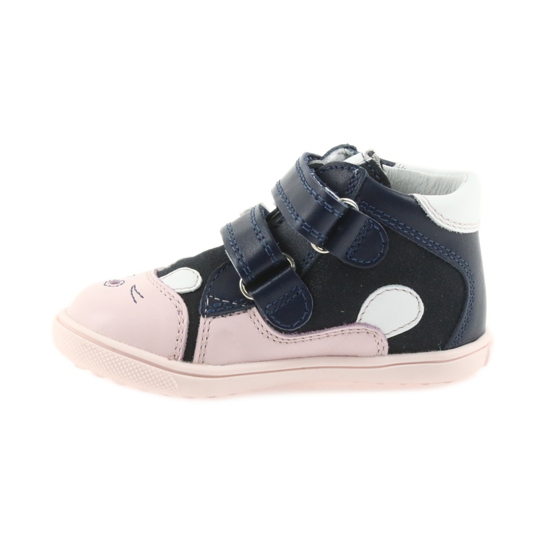 Stivaletti scarpe per bambini chiusura strappo coniglio Bartek 11702 bianca blu navy rosa 2