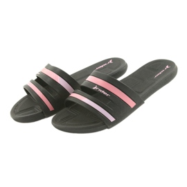 Ciabatte da piscina da donna nere Rider 82504 nero rosa 4