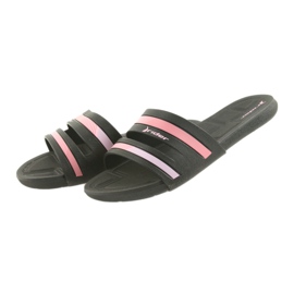 Ciabatte da piscina da donna nere Rider 82504 nero rosa 3