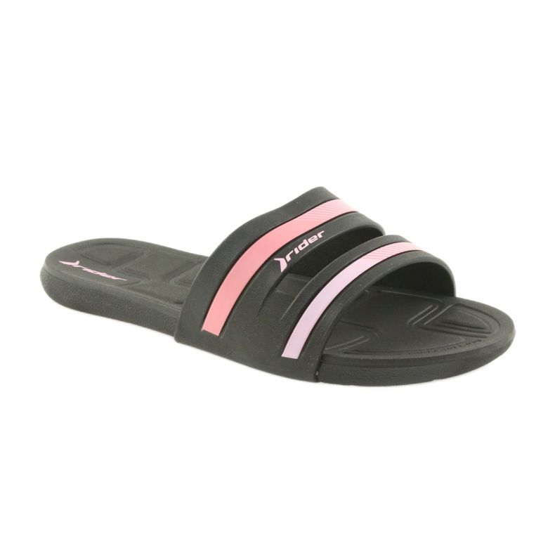 Ciabatte da piscina da donna nere Rider 82504 nero rosa 1