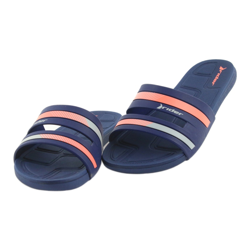 Ciabatte da piscina da donna Rider 82504 blu navy rosa 3
