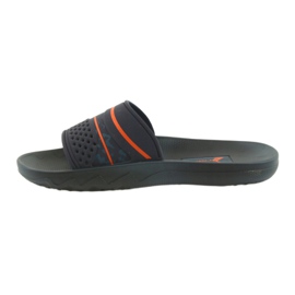 Pantofole da uomo per il tempo libero Rider 82499 blu navy arancia 2