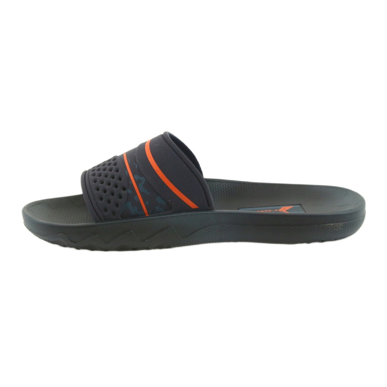 Pantofole da uomo per il tempo libero Rider 82499 blu navy arancia 2