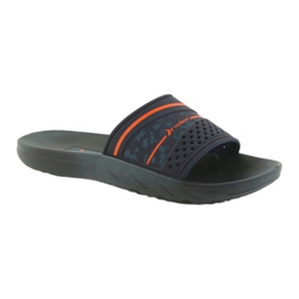 Pantofole da uomo per il tempo libero Rider 82499 blu navy arancia 1