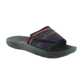 Pantofole da uomo per il tempo libero Rider 82500 blu navy arancia 1