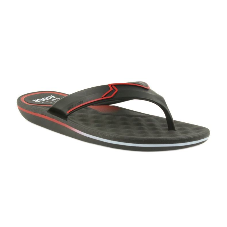 Rider 11315 infradito uomo gel nero rosso 1