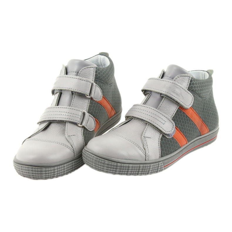 Ren But Reno scarpe ragazzi con velcro 4275 popiel/arancione grigio 4