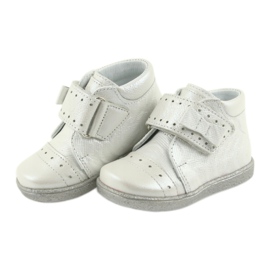 Scarpe per bambini in velcro Ren But 1535 con fiocco argentato d'argento 4