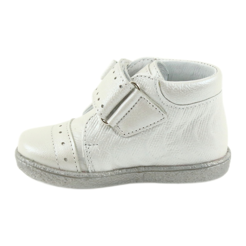 Scarpe per bambini in velcro Ren But 1535 con fiocco argentato argento 2
