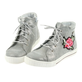 Stivali e scarpe da bambina argento Ren But 4279 4
