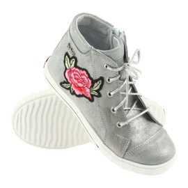 Stivali e scarpe da bambina argento Ren But 4279 3