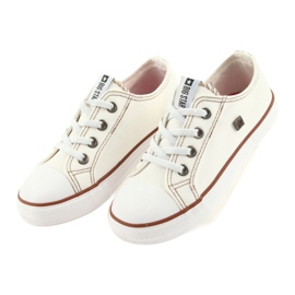Big Star Sneakers per bambini delle grandi stelle legate 374085 bianche bianco 4