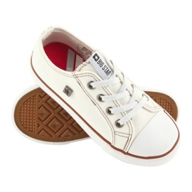Big Star Sneakers per bambini delle grandi stelle legate 374085 bianche bianca 3