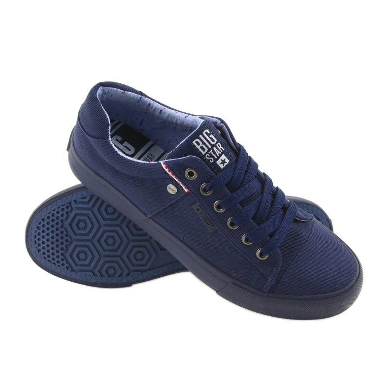 Big Star Sneakers da uomo allacciate blu navy 174094 3