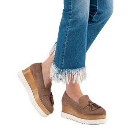 Corina Mocassini con zeppa marroni marrone 1