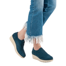 Corina Scarpe con zeppa turchesi blu 1