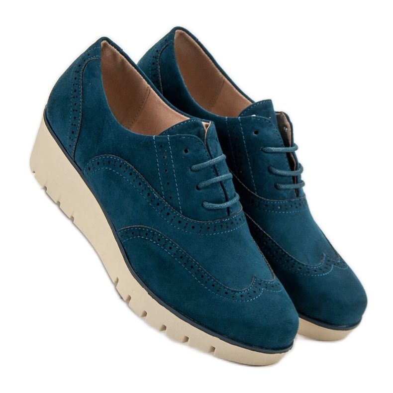 Corina Scarpe con zeppa turchesi blu 2