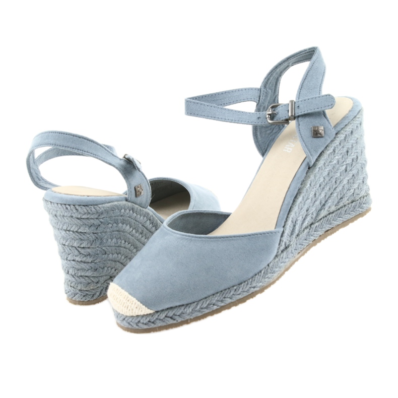 Sandali Big Star espadrillas 274A170 blu marrone 4