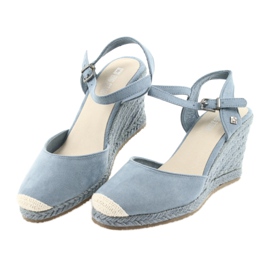 Sandali Big Star espadrillas 274A170 blu marrone 3
