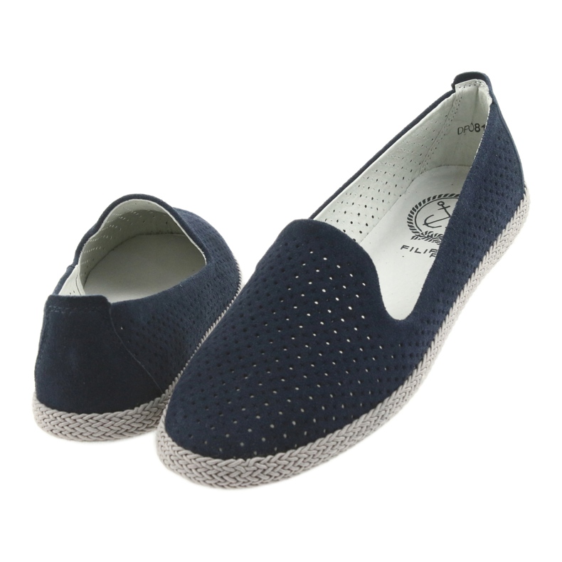 Filippo Ballerine espadrillas da donna Lordsy F 081 blu navy 4