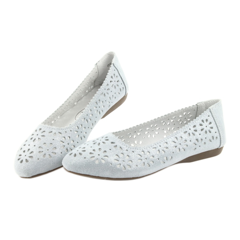 Ballerine traforate Filippo 680 grigio 3