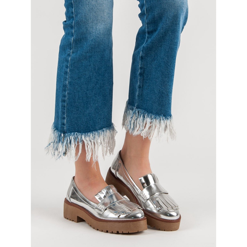 Corina Mocassini laccati grigio 1