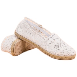 Sweet Shoes Espadrillas di pizzo bianco 1