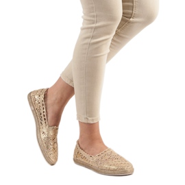Sweet Shoes Espadrillas di pizzo dorato d'oro 1