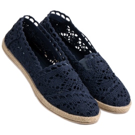 Sweet Shoes Espadrillas in pizzo blu navy 2